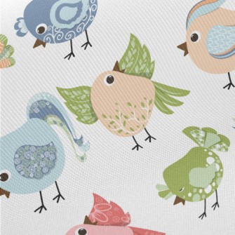 Gorgeous Pattern Bird Midweight Cotton Poplin