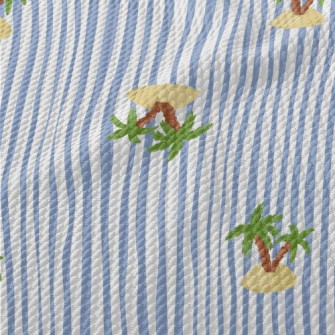 Cute Cartoon Island Birdseye Piqué