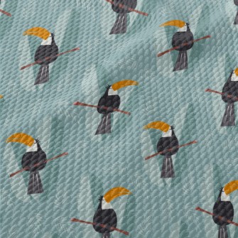 Cartoon Toucan Birdseye Piqué