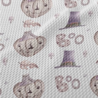 Witch Hat And Jack-o'-lant Birdseye Piqué