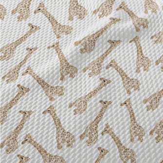 Watercolor Baby Giraffe Birdseye Piqué