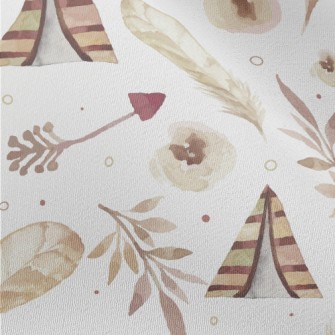 Watercolor Bohemian Elements Chiffon