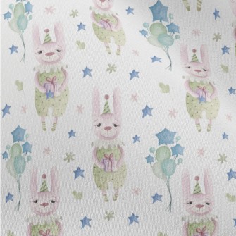 Watercolor Birthday Bunny Chiffon