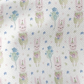 Watercolor Birthday Bunny Waterproof Canvas