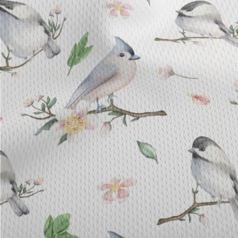 Spring Birds And Flowers Athletic Mesh Flat Back
