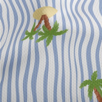 Cute Cartoon Island Athletic Mesh Flat Back