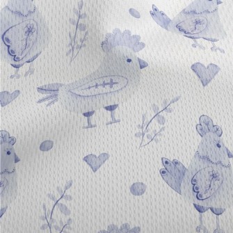 Easter Blue Chick Athletic Mesh Flat Back