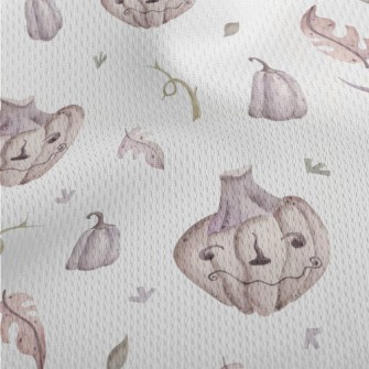 Spooky Expression Pumpkin Athletic Mesh Flat Back