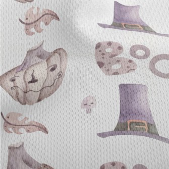 Witch Hat And Jack-o'-lant Athletic Mesh Flat Back