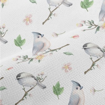 Spring Birds And Flowers Performance Linen