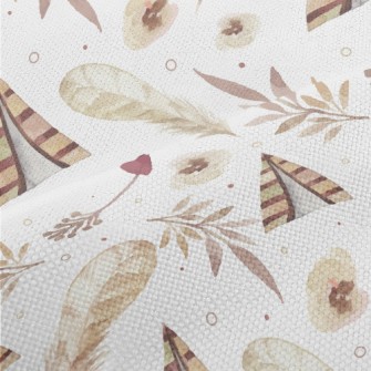 Watercolor Bohemian Elements Performance Linen