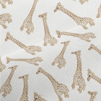 Watercolor Baby Giraffe Performance Linen