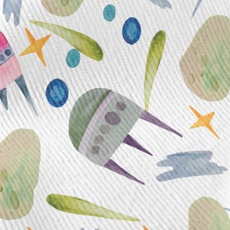 Watercolor Hand Painted Spaces Standard Corduroy