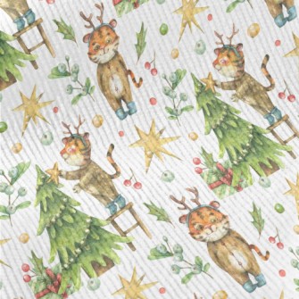 Merry Christmas Tiger Standard Corduroy