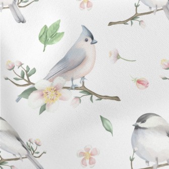 Spring Birds And Flowers Stretch Ponte