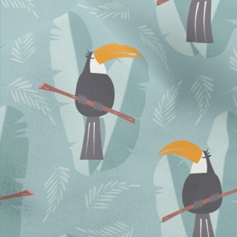 Cartoon Toucan Micro Fleece