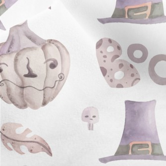 Witch Hat And Jack-o'-lant Micro Fleece