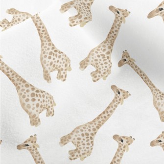 Watercolor Baby Giraffe Micro Fleece