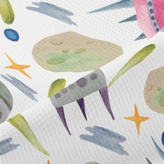 Watercolor Hand Painted Spaces Piqué