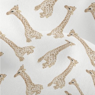 Watercolor Baby Giraffe Lightweight Performance Linen
