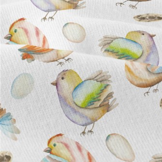 Watercolor Bird And Eggs Modern Jersey