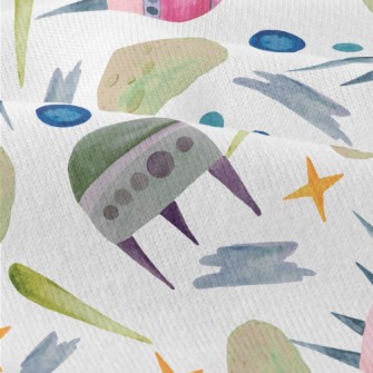 Watercolor Hand Painted Spaces Modern Jersey