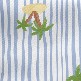 Cute Cartoon Island Jersey Backed Fleece