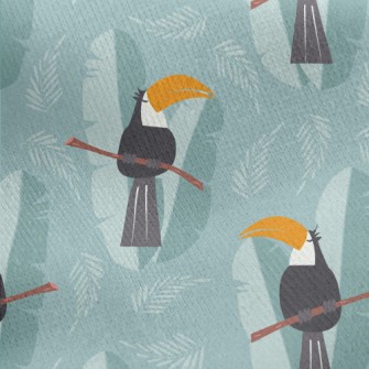 Cartoon Toucan Jersey Backed Fleece