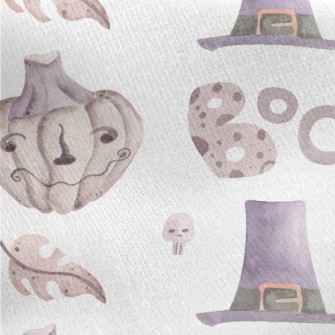 Witch Hat And Jack-o'-lant Jersey Backed Fleece