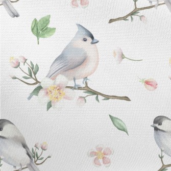 Spring Birds And Flowers Pongee