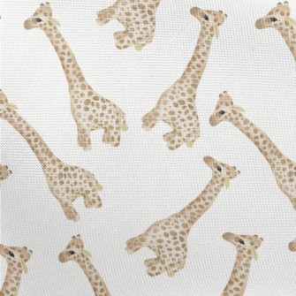 Watercolor Baby Giraffe Pongee