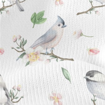 Spring Birds And Flowers Stretch Jersey