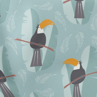 Cartoon Toucan Lightweight Cotton Poplin
