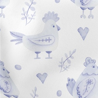 Easter Blue Chick Lightweight Cotton Poplin