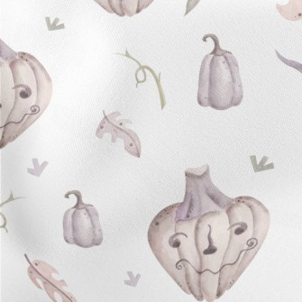 Spooky Expression Pumpkin Lightweight Cotton Poplin