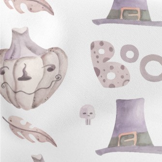 Witch Hat And Jack-o'-lant Lightweight Cotton Poplin