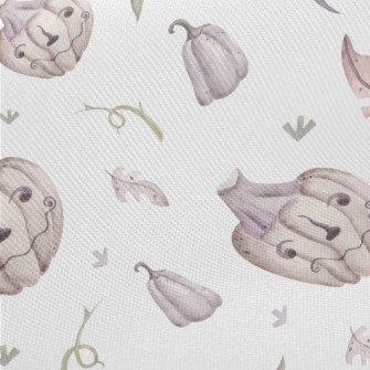 Spooky Expression Pumpkin Midweight Cotton Poplin