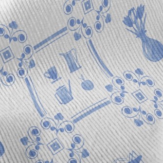 Elegant Flower Tiles Standard Corduroy