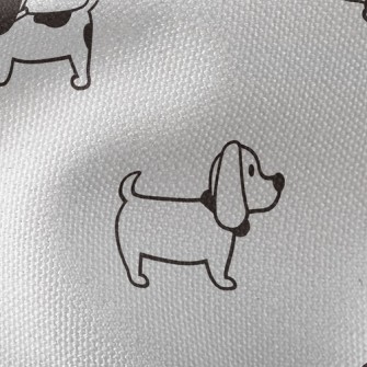 Playful Short Tail Dog Waterproof Canvas