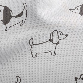 Playful Short Tail Dog Athletic Mesh Flat Back