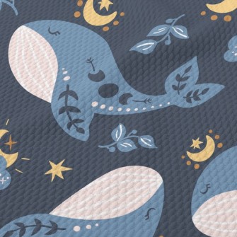 Whale In Moonlight Birdseye Piqué