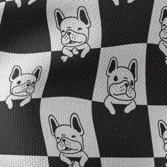 Playing Bulldog Waterproof Canvas