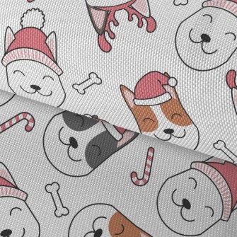 Smiling Dog In Santa Hat Waterproof Oxford