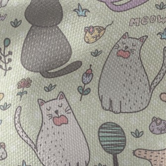 Yawning Cat Waterproof Canvas