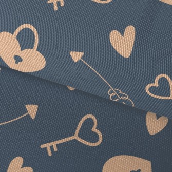 Love Key Lock Waterproof Oxford