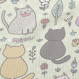 Yawning Cat Birdseye Piqué