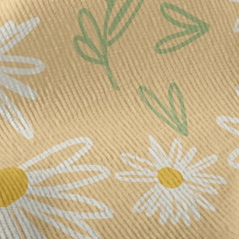 Abstract Doodle Flowers Standard Corduroy