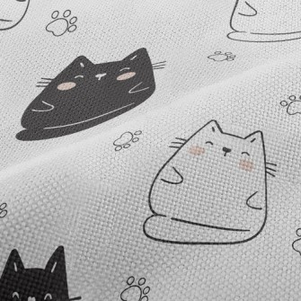 Blushing Black And White Cat Performance Linen