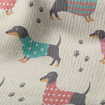 Dachshund Dog In Sweater Terry