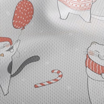 Winter Dress Up Cat Athletic Mesh Flat Back
